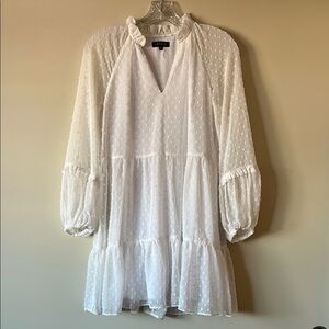 1. State White Ruffled Tiered Sundress with V-Neck